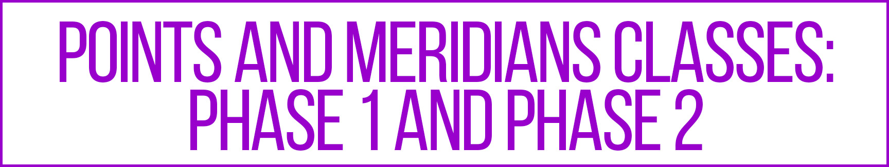 Meridians Points Class